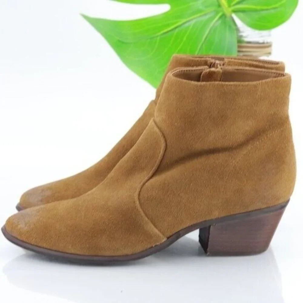 Steve Madden Women's Creek Boot Size 8.5 Bootie Tan Suede Western Low Block Heel - Picture 5 of 12